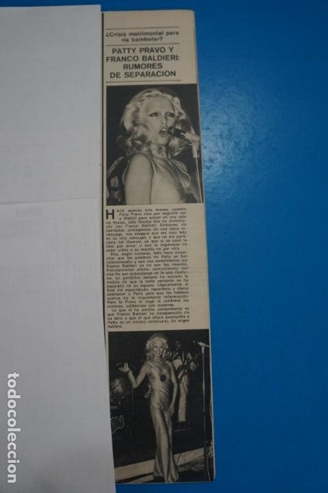 Coleccionismo de Revistas y Peri&oacute;dicos: RECORTE CLIPPING DE PATTY BRAVI REVISTA SEMANA N&ordm; 1695 PAG. 23 L6