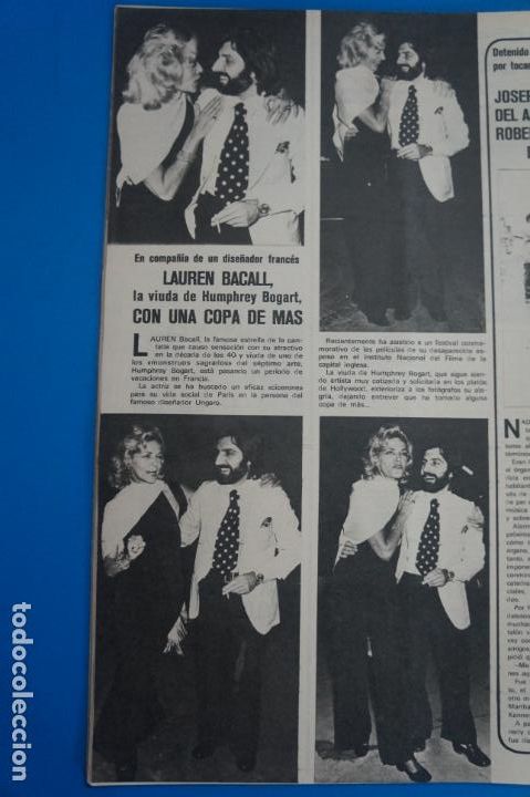 Coleccionismo de Revistas y Peri&oacute;dicos: RECORTE CLIPPING DE LAUREN BACALL REVISTA SEMANA N&ordm; 1697 PAG. 58 L6