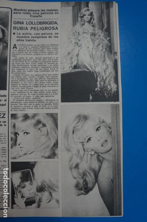 Coleccionismo de Revistas y Peri&oacute;dicos: RECORTE CLIPPING DE GINA LOLLOBRIGIDA REVISTA SEMANA N&ordm; 1697 PAG. 43 L6