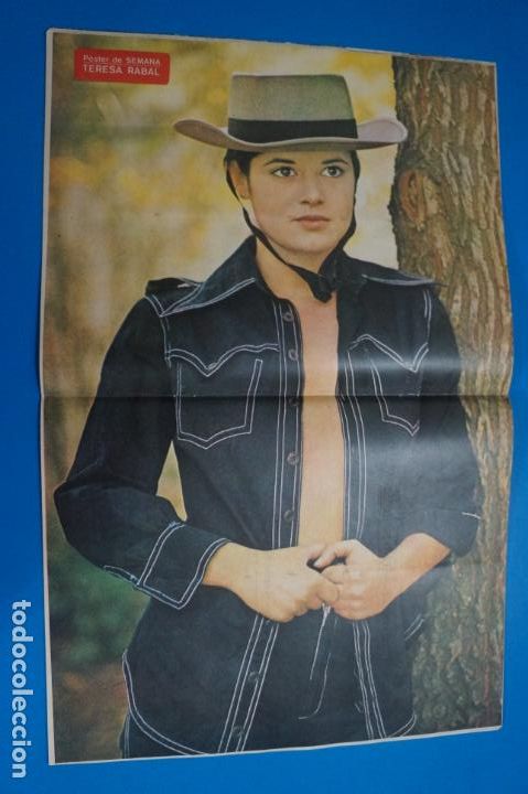 Coleccionismo de Revistas y Peri&oacute;dicos: RECORTE CLIPPING DE POSTER DE TERESA RABAL REVISTA SEMANA N&ordm; 1697 PAG. 34 Y 35 L6
