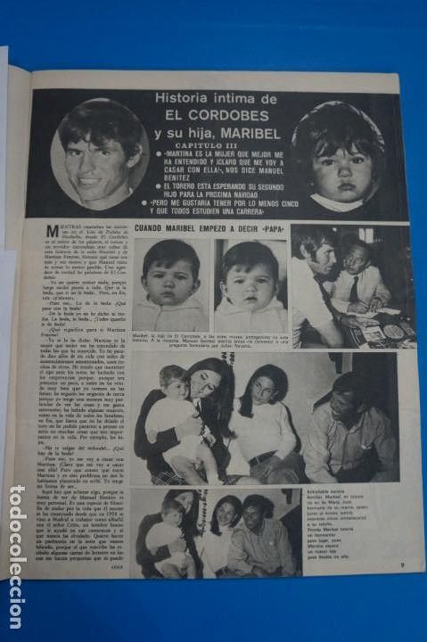 Coleccionismo de Revistas y Peri&oacute;dicos: RECORTE CLIPPING DE EL CORDOBES Y SU HIJA MARIBEL REVISTA SEMANA N&ordm; 1698 PAG. 9 AL 15 L6