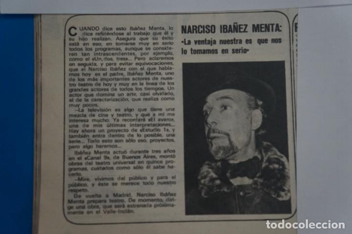 Coleccionismo de Revistas y Peri&oacute;dicos: RECORTE CLIPPING DE NARCISO IBA&Ntilde;EZ MENTA REVISTA SEMANA N&ordm; 1699 PAG. 38 L6