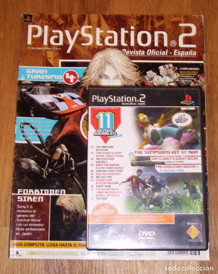 Coleccionismo de revistas y peri&oacute;dicos: PLAYSTATION 2 : Revista Oficial. N&ordm; 36 ; Enero 2004 + DVD DEMOS