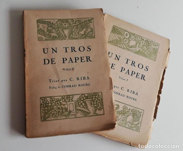 Sammeln von Zeitschriften und Zeitungen: UN TROS DE PAPER. 2 VOLS. 1920 Compendio de publicaciones peri&oacute;dicas 1865-66 en Catal&aacute;n