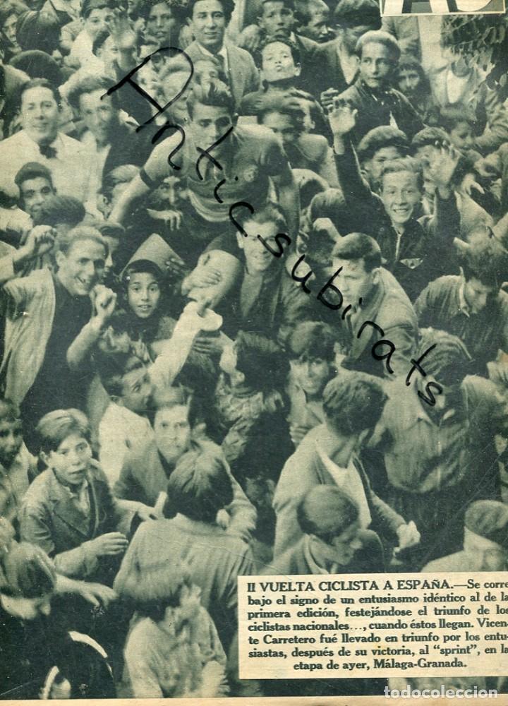 Coleccionismo de Revistas y Peri&oacute;dicos: REVISTA A&Ntilde;O 1936 VICENTE CARRETERO VUELTA CICLISTA SALAMANCA PLASENCIA CACERES MERIDA FUENTE PIEDRA