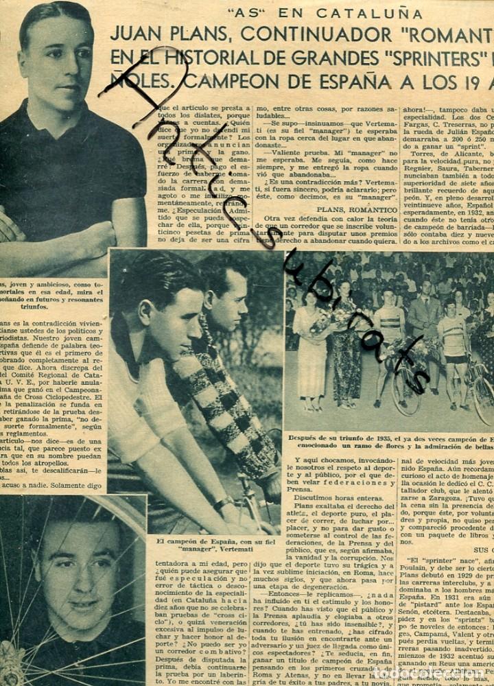 Coleccionismo de revistas y peri&oacute;dicos: REVISTA A&Ntilde; 1936 LANZAMIENTO DE PESO FEMENINO JOAN PLANS PANCHO VILLAR PIEDRAFITA BALAITUS PACO LLANA