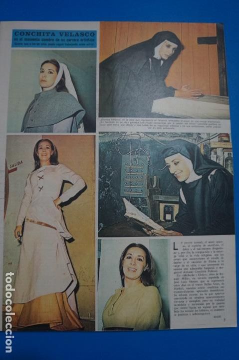 Coleccionismo de Revistas y Peri&oacute;dicos: RECORTE CLIPPING DE CONCHA VELASCO REVISTA SEMANA N&ordm; 1705 PAG. 3 Y 4 L7