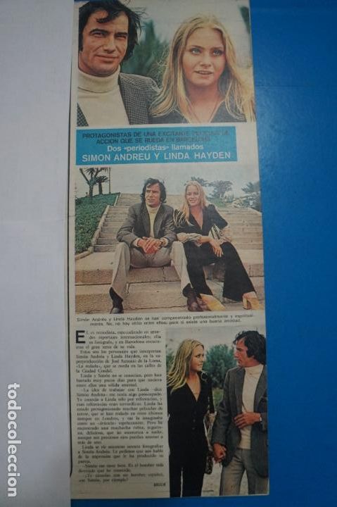Coleccionismo de Revistas y Peri&oacute;dicos: RECORTE CLIPPING DE SIMON ANDREU Y LINDA HAYDEN REVISTA SEMANA N&ordm; 1704 PAG. 19 Y 20 L7