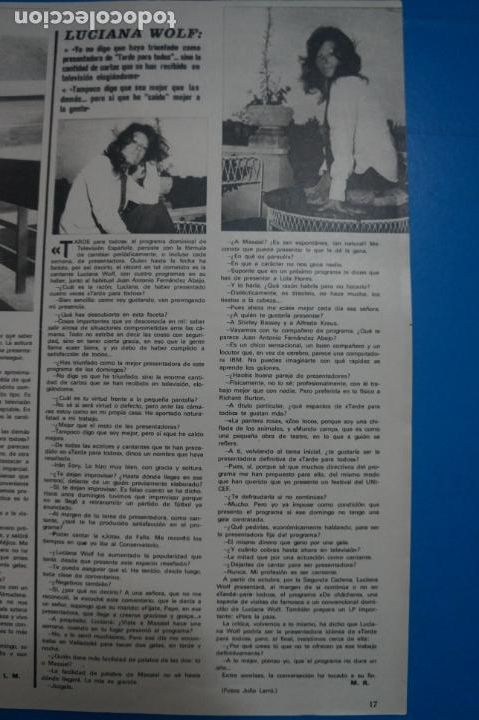 Coleccionismo de Revistas y Peri&oacute;dicos: RECORTE CLIPPING DE LUCIANA WOLF REVISTA SEMANA N&ordm; 1704 PAG. 17 L7