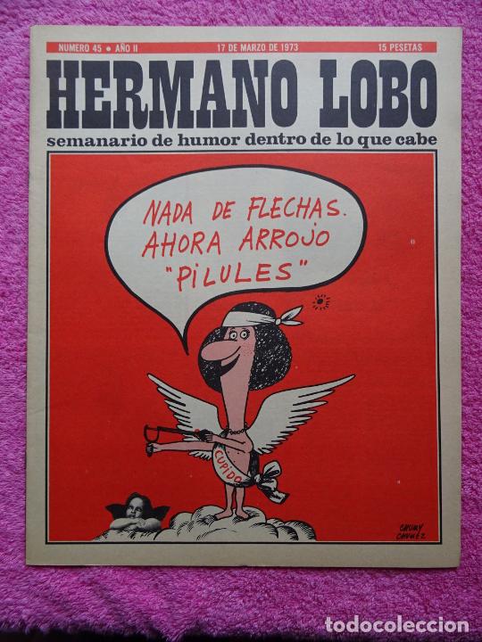 Sammeln von Zeitschriften und Zeitungen: hermano lobo 45 1972 ediciones pleyades semanario de humor dentro de lo que cabe