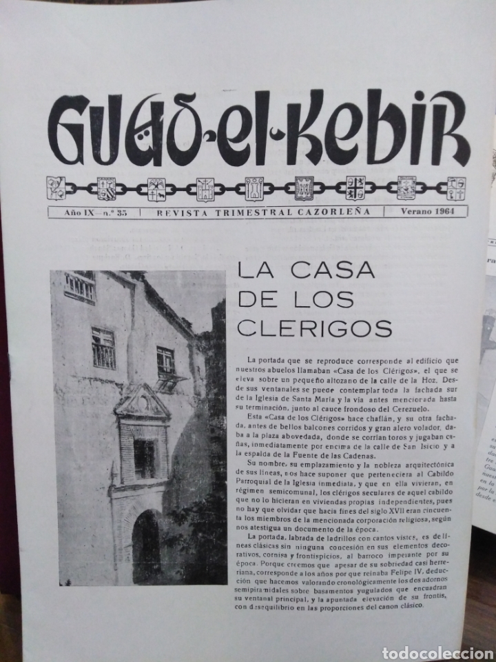 Collection Magazines and Newspapers: GUAD EL KEBIR-REVISTA TRIMESTRAL CAZORLE&Ntilde;A-N&deg;35 A&Ntilde;O IX VERANO 1964