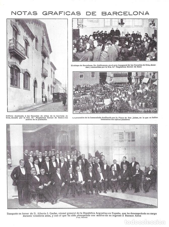 Collezionismo di Riviste e Giornali: 1923 HOJA REVISTA BARCELONA ESCUELA DE NI&Ntilde;AS EN BARRIO DE HORTA DONADO POR MARGARITA BERNET DE SANS