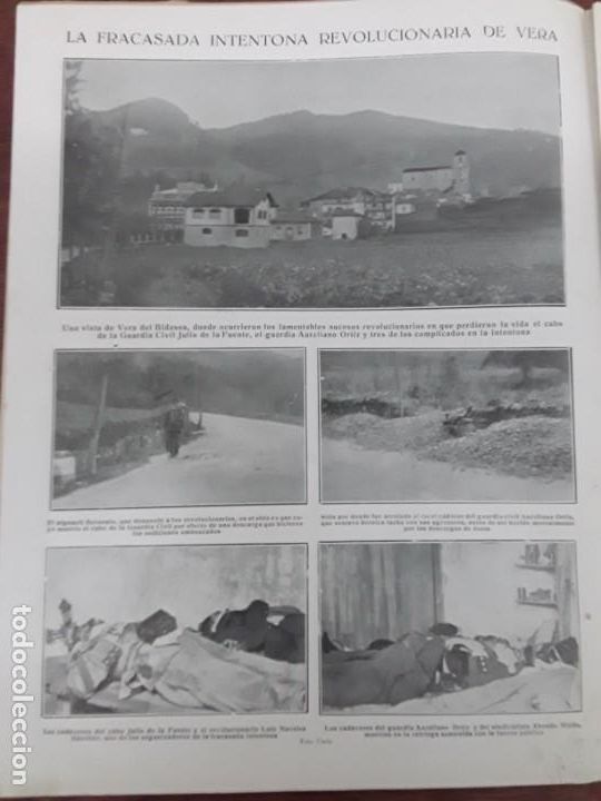 Sammeln von Zeitschriften und Zeitungen: SUCESOS VERA BIDASOA LA FRACASADA INTENTONA REVOLUCIONARIA DE VERA CADAVERES REVISTA A&Ntilde;O 1924