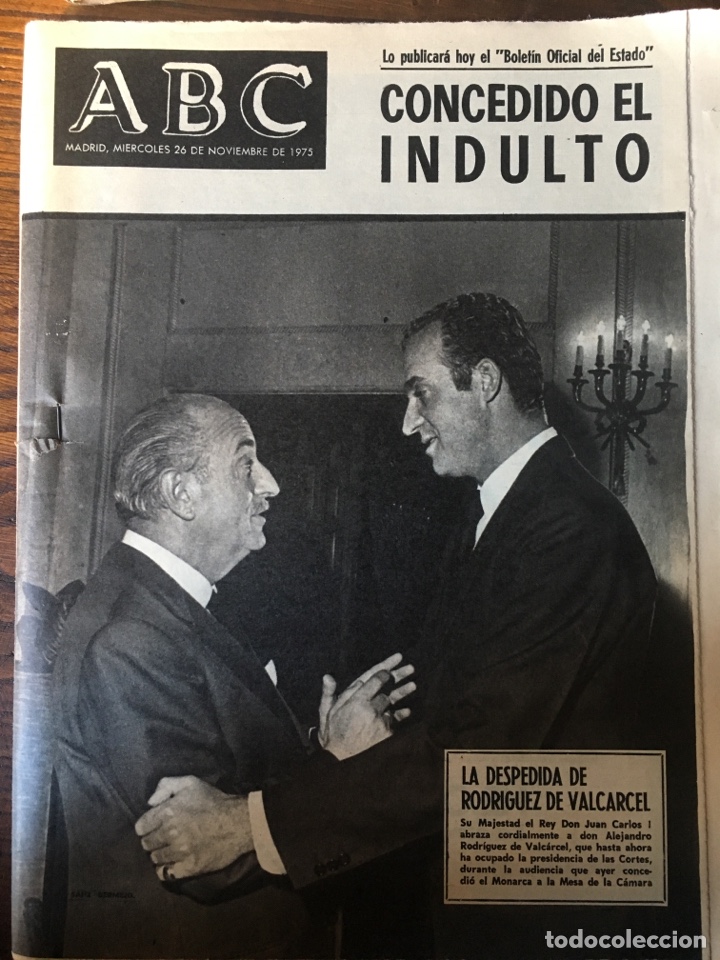 Coleccionismo de Revistas y Peri&oacute;dicos: Peri&oacute;dico ABC edici&oacute;n Madrid completo de 26 noviembre 1975