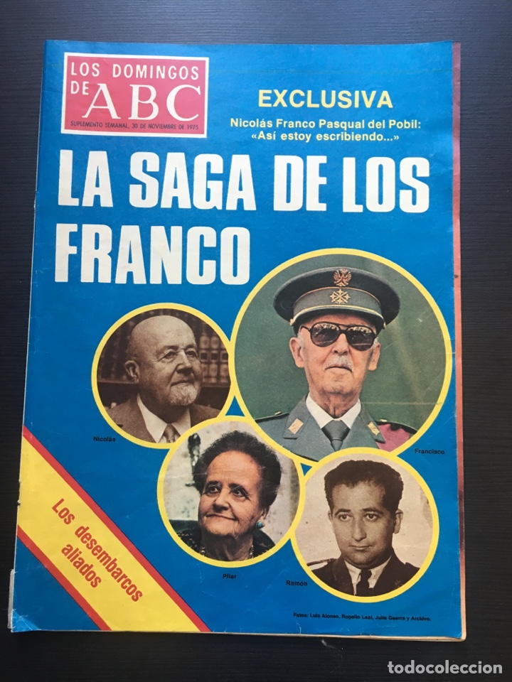 Coleccionismo de Revistas y Peri&oacute;dicos: Peri&oacute;dico ABC edici&oacute;n Madrid completo de 30 noviembre 1975