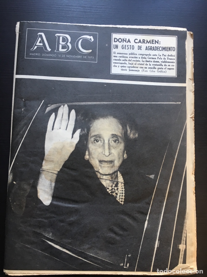 Coleccionismo de Revistas y Peri&oacute;dicos: Peri&oacute;dico ABC edici&oacute;n Madrid completo de 16 noviembre 1975
