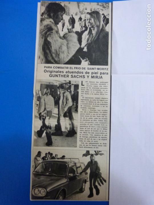 Coleccionismo de Revistas y Peri&oacute;dicos: RECORTE CLIPPING DE GUNTHER SACHS Y MIRJA REVISTA SEMANA N&ordm; 1666 PAG. 10 L9