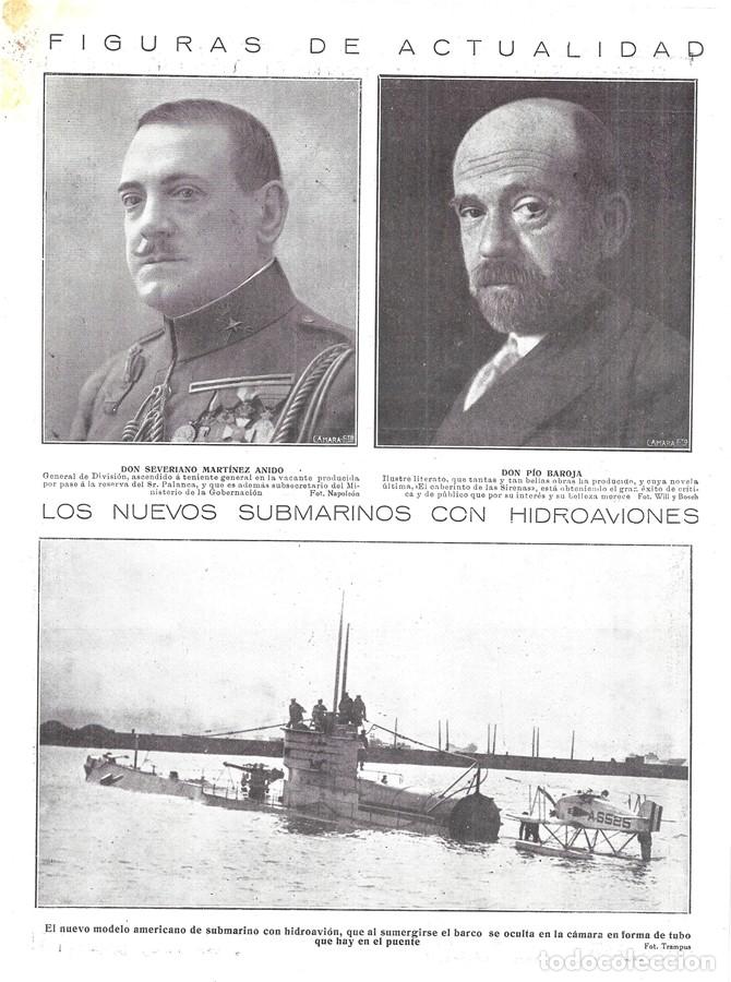 Coleccionismo de revistas y peri&oacute;dicos: 1923 HOJA REVISTA ASCENSO GENERAL SEVERIANO MART&Iacute;NEZ ANIDO - &Uacute;LTIMA NOVELA DEL ESCRITOR P&Iacute;O BAROJA