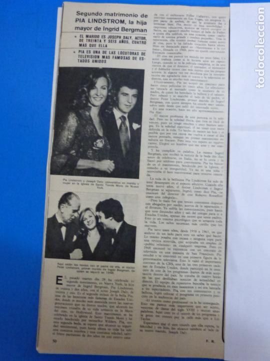 Coleccionismo de Revistas y Peri&oacute;dicos: RECORTE CLIPPING DE PIA LINDSTROM Y JOSEPH DALY REVISTA SEMANA N&ordm; 1664 PAG. 50 L9