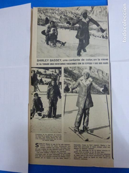 Coleccionismo de Revistas y Peri&oacute;dicos: RECORTE CLIPPING DE SHIRLEY BASSEY REVISTA SEMANA N&ordm; 1664 PAG. 11 L9