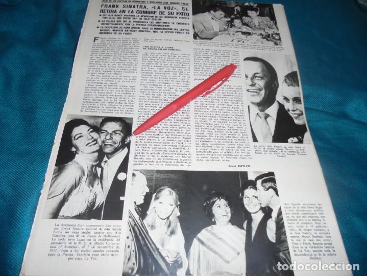 Coleccionismo de Revistas y Peri&oacute;dicos: RECORTE : FRANK SINATRA, LA VOZ, SE RETIRA. SEMANA, ABRIL 1971 (#)
