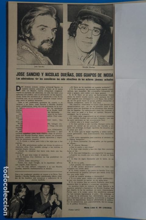 Coleccionismo de Revistas y Peri&oacute;dicos: RECORTE CLIPPING DE JOSE SANCHO Y NICOLAS DUE&Ntilde;AS REVISTA SEMANA N&ordm; 1671 PAG. 8 L8