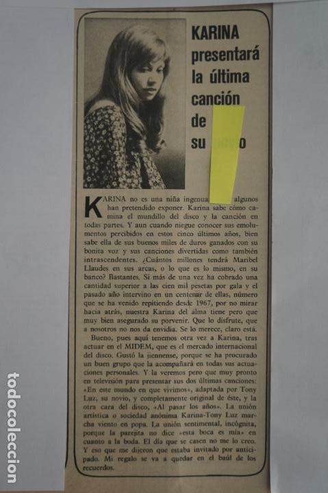 Coleccionismo de Revistas y Peri&oacute;dicos: RECORTE CLIPPING DE KARINA REVISTA SEMANA N&ordm; 1671 PAG. 22 L8