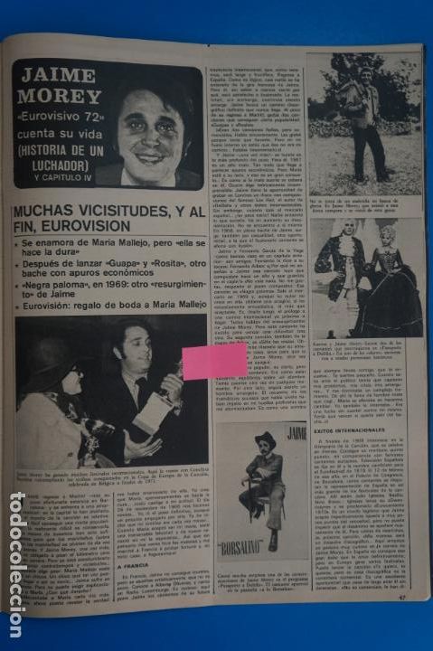 Coleccionismo de Revistas y Peri&oacute;dicos: RECORTE CLIPPING DE JAIME MOREY REVISTA SEMANA N&ordm; 1671 PAG. 47 Y 48 L8