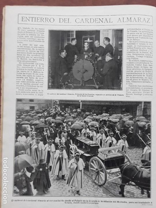 Coleccionismo de revistas y peri&oacute;dicos: ENTIERRO CARDENAL ALMARAZ PAPA BENEDICTO XV LEGIONARIOS DAR-DRIUS JOMAS REVISTA A&Ntilde;O 1922