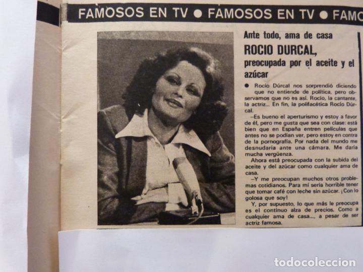 Coleccionismo de Revistas y Peri&oacute;dicos: RECORTE CLIPPING DE ROCIO DURCAL REVISTA SEMANA N&ordm; 1820 PAG. 13 L10