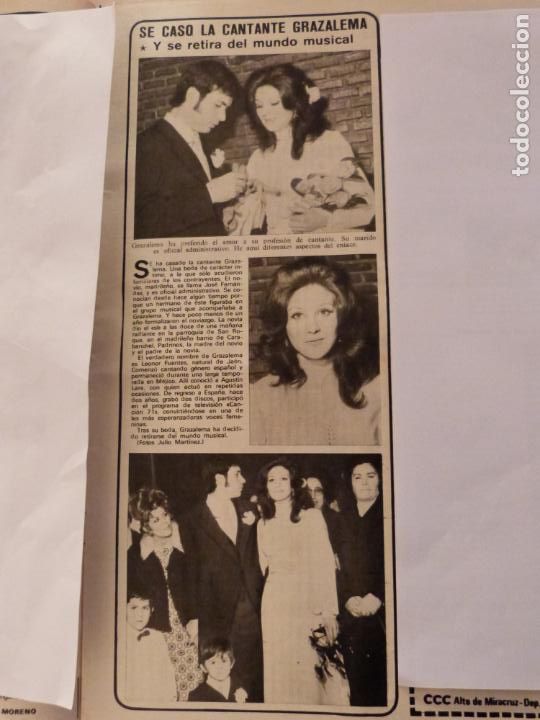 Coleccionismo de Revistas y Peri&oacute;dicos: RECORTE CLIPPING DE GRAZALEMA CANTANTE REVISTA SEMANA N&ordm; 1715 PAG. 13 L10