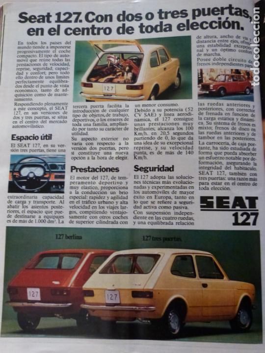 Coleccionismo de Revistas y Peri&oacute;dicos: RECORTE CLIPPING DE ANUNCIO SEAT 127 REVISTA SEMANA N&ordm; 1714 PAG. 82 L10