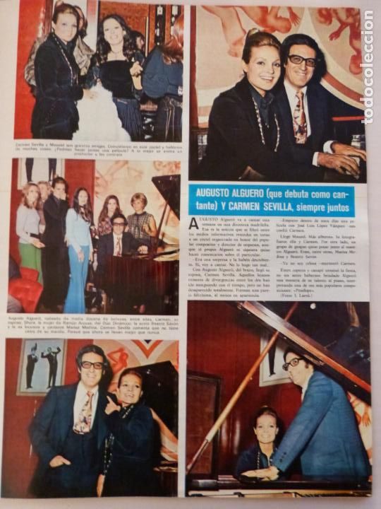 Coleccionismo de Revistas y Peri&oacute;dicos: RECORTE CLIPPING DE AUGUSTO ALGUERO Y CARMEN SEVILLA REVISTA SEMANA N&ordm; 1714 PAG. 47 L10