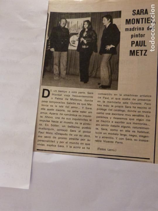 Coleccionismo de Revistas y Peri&oacute;dicos: RECORTE CLIPPING DE SARA MONTIEL REVISTA SEMANA N&ordm; 1714 PAG. 26 L10