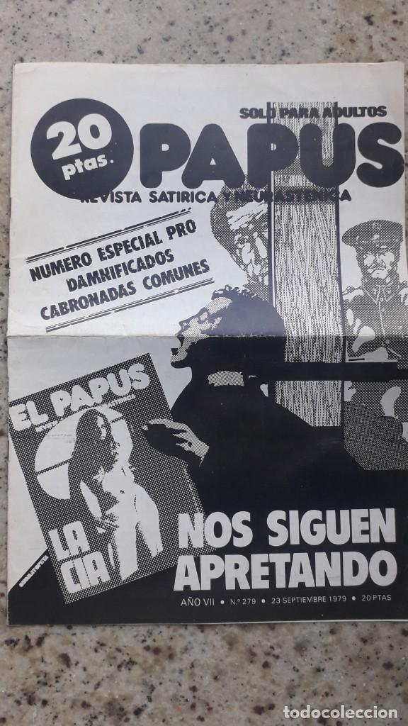 Coleccionismo de Revistas y Peri&oacute;dicos: EL PAPUS N&ordm; 279. 23 SEPTIEMBRE 1979NUMERO ESPECIAL PRO DAMNIFICADOS CABRONADAS COMUNES.