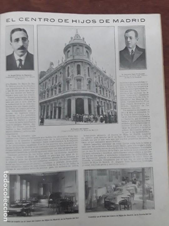 Collezionismo di Riviste e Giornali: CENTRO DE HIJOS DE MADRID CASINO PUERTA DEL SOL PRUEBAS TANQUES AFRICA POLICIA INDIGENA A&Ntilde;O 1922
