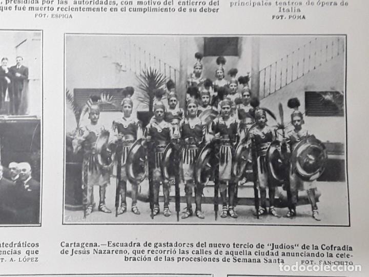 Collection Magazines and Newspapers: CARTAGENA ESCUADRA DE GASTADORES DEL NUEVO TERCIO DE JUDIOS COFRADIA JESUS NAZARENO HOJA A&Ntilde;O 1922