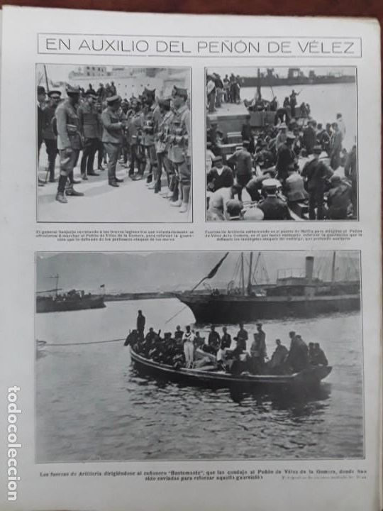 Coleccionismo de revistas y peri&oacute;dicos: OCUPACION TIMAYAST PE&Ntilde;ON DE VELEZ TAMASUSIN REGULARES PENAL OCA&Ntilde;A DESCARRILAMIENTO TREN A&Ntilde;O 1922