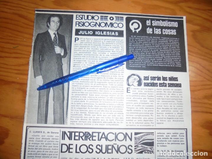 Coleccionismo de Revistas y Peri&oacute;dicos: RECORTE : ESTUDIO FISIOGNOMICO : JULIO IGLESIAS. SEMANA, SEPTMBRE 1979 (#)