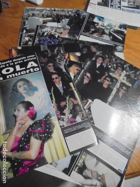 Coleccionismo de revistas y peri&oacute;dicos: RECORTE : LOLA FLORES HA MUERTO. AMPLIO REPORTAJE DE 11 PAGINAS. HOLA, MAYO 1995