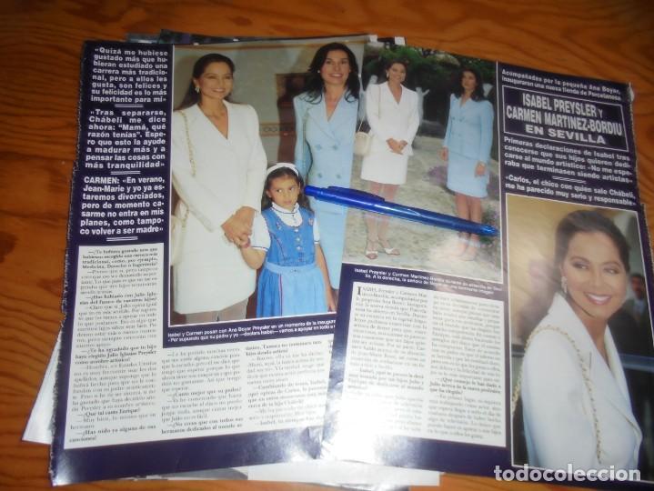 Coleccionismo de Revistas y Peri&oacute;dicos: RECORTE : ISABEL PRESLEY Y CARMEN MARTINEZ-BORDIU EN SEVILLA. HOLA, MAYO 1995