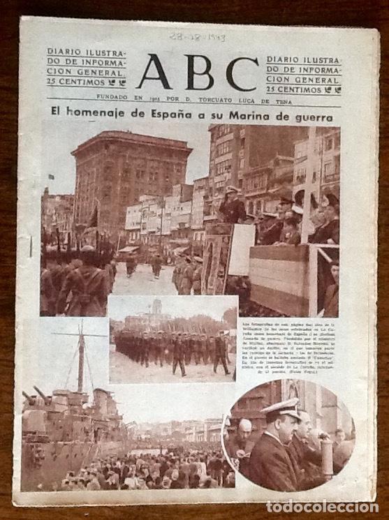 Coleccionismo de Revistas y Peri&oacute;dicos: PERIODICO - ABC 1943 -. ENVIO INCLUIDO.