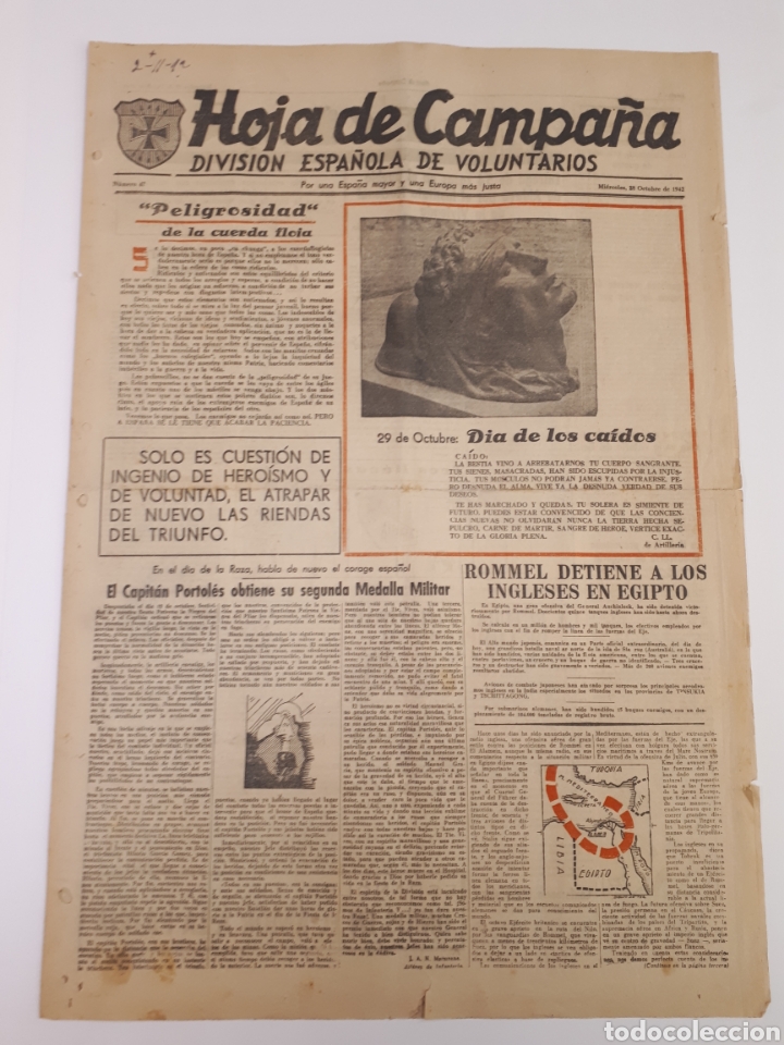 Coleccionismo de Revistas y Peri&oacute;dicos: Hoja de Campa&ntilde;a 47 Divisi&oacute;n Azul