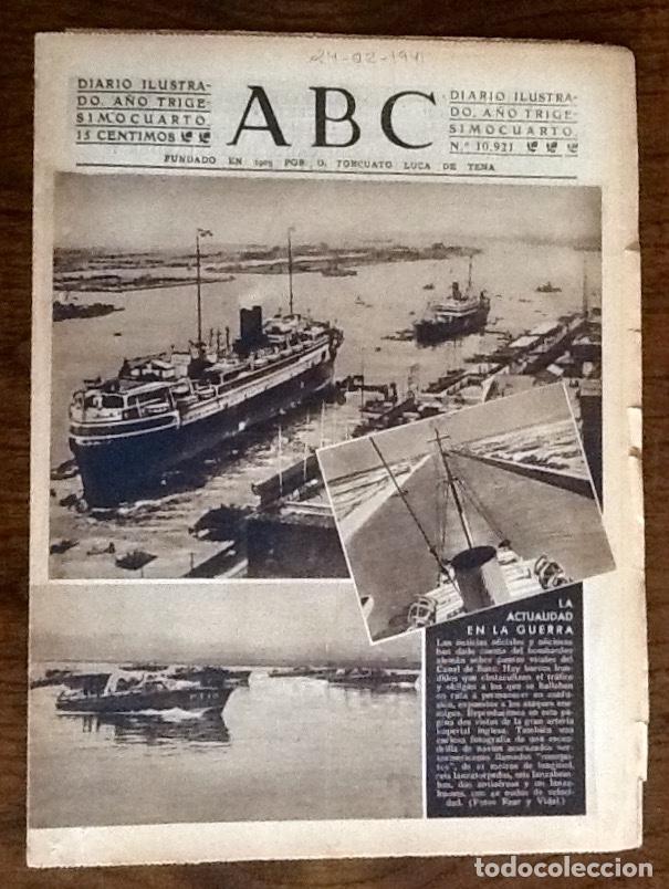 Coleccionismo de Revistas y Peri&oacute;dicos: PERIODICO - ABC 1941 -ENVIO INCLUIDO.