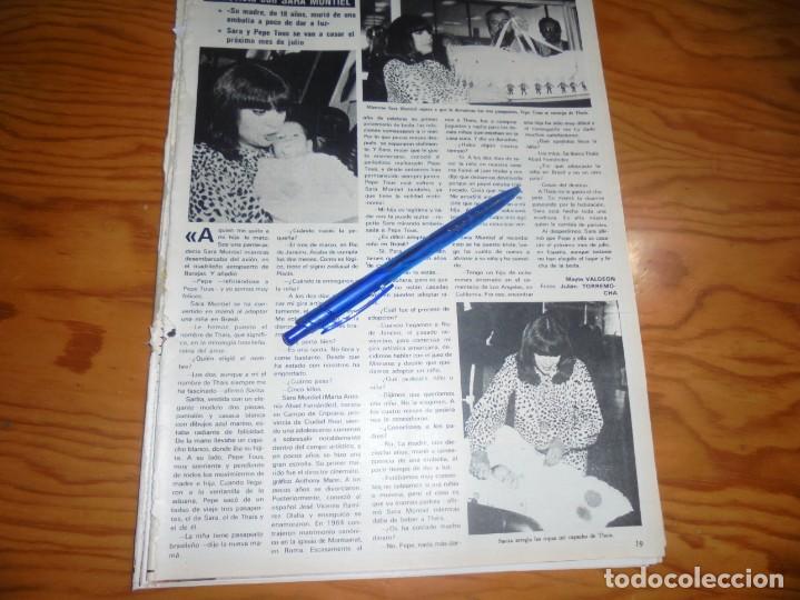 Coleccionismo de revistas y peri&oacute;dicos: RECORTE : ENTREVISTA CON SARA MONTIEL DESPUES DE LA ADOPCION. SEMANA, JUNIO 1979 (#)