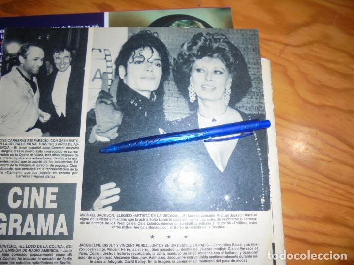 Coleccionismo de Revistas y Peri&oacute;dicos: RECORTE : MICHAEL JACKSON CON SOFIA LOREN. HOLA, FBRERO 1990