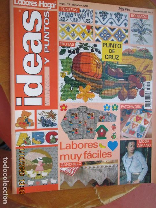 Collezionismo di Riviste e Giornali: LABORES DEL HOGAR IDEAS Y PUNTOS - N&ordm; 71 - OCTUBRE 2000 - GANCHILLO, PUNTO DE CRUZ ....