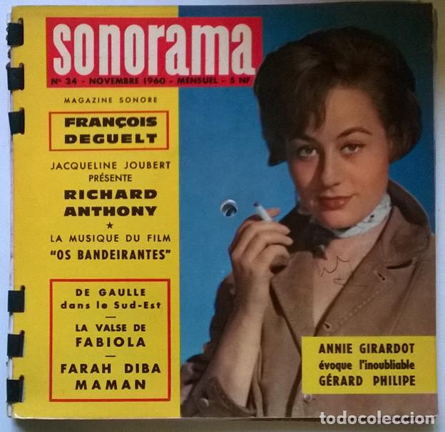 Coleccionismo de revistas y peri&oacute;dicos: Revista Sonorama n&ordm; 24. contiene 6 singles de acetato, 1960 (Richard Anthony)
