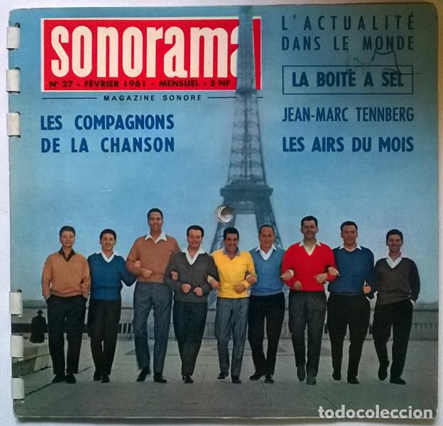Collectionnisme de Revues et Journaux: Revista Sonorama n&ordm; 27. contiene 6 singles de acetato, 1961 (Les Compagnons de la Chanson)