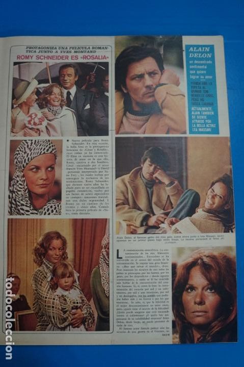 Coleccionismo de Revistas y Peri&oacute;dicos: RECORTE CLIPPING DE ROMY SCHNEIDER ALAIN DELON REVISTA SEMANA N&ordm; 1688 PAG. 19 Y 20 L11